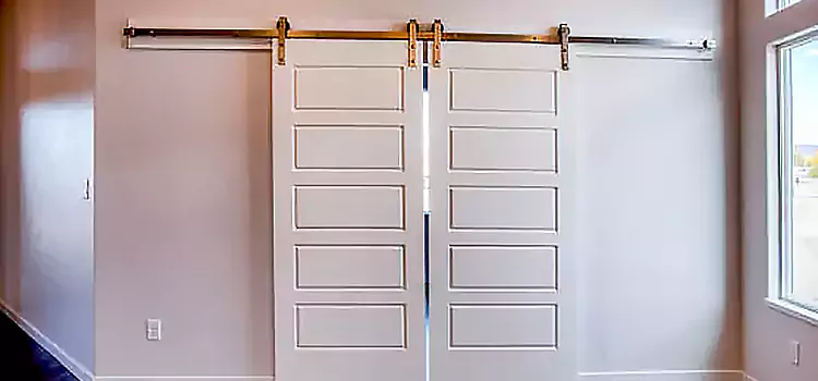 Glass Barn Door with Installation Hardware Kit Water Town